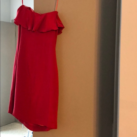 Jay Godfrey Red Strapless Dress - Picture 3 of 7